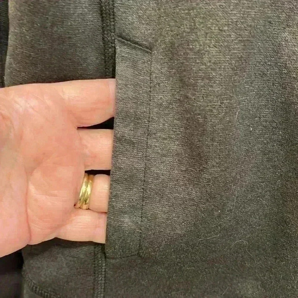 North Face Womens Sweatshirt Gray SP Pullover Hoodie Pockets Thumbholes Sporty - Picture 2 of 10